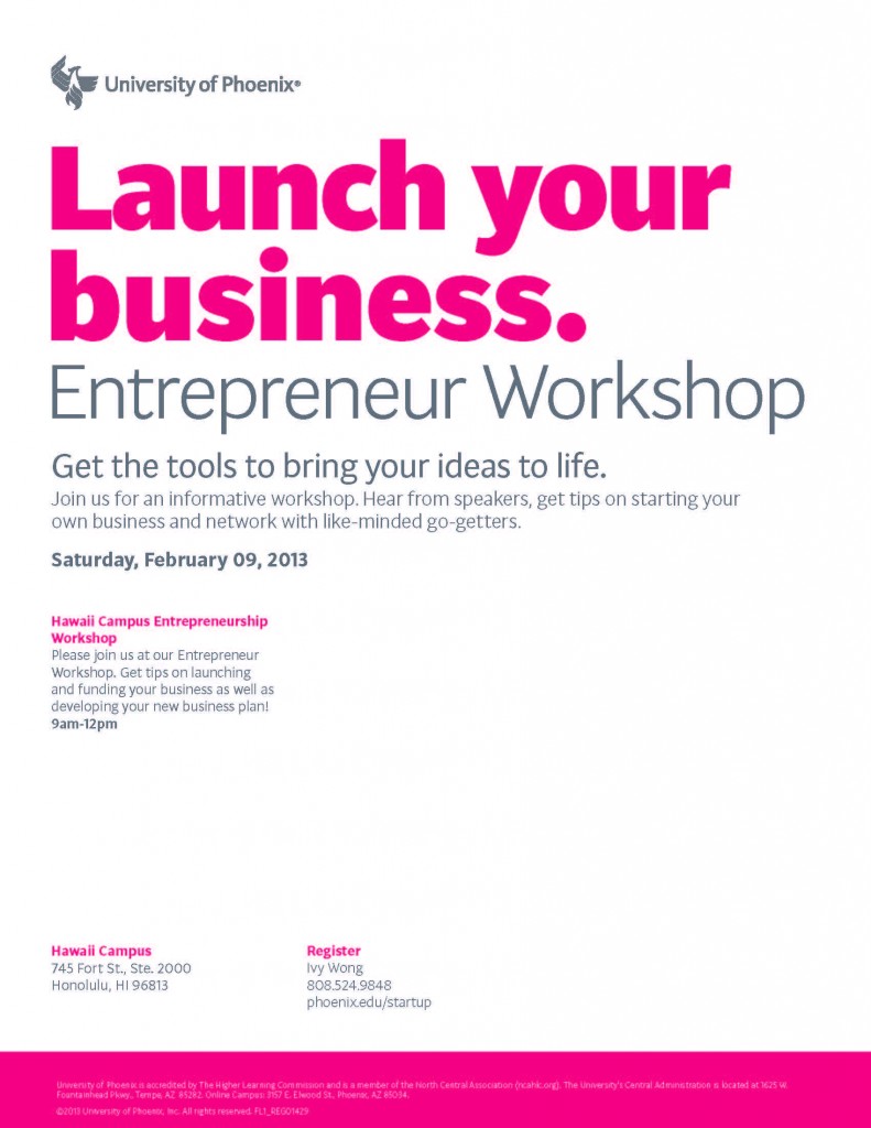 Entrepreneur Workshop Flyer