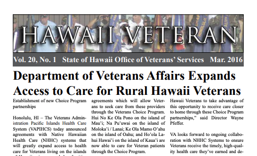 2016 March Hawaiʻi Veteran