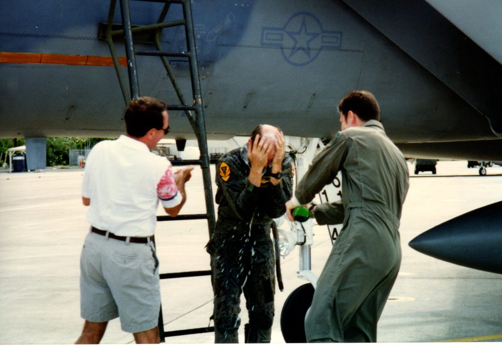These are photographs from Lt Col Robert “BD” Darrow Fini Flight in July 1996