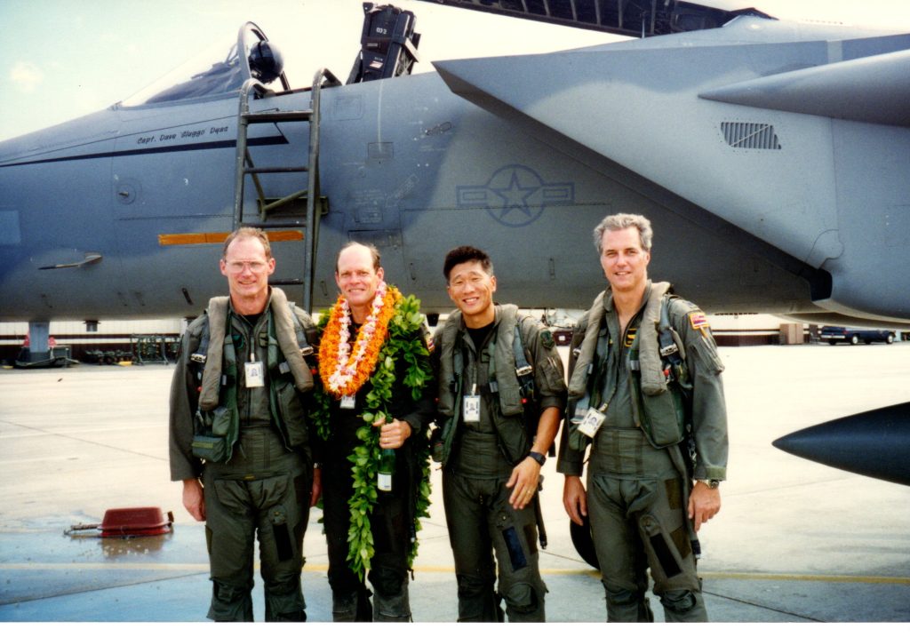These are photographs from Lt Col Robert “BD” Darrow Fini Flight in July 1996