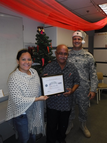 Department of Health supervisor receives DOD Patriot Award