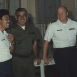 L-R: MSgt Kenneth Morimoto, CMSgt David Pontes and 1st Lt David Snakenberg