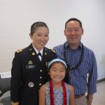 Tracey, Hudson and Sean Omori prior to the ceremony