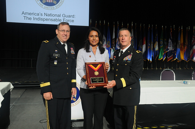 MG Arthur “Joe” Logan, Adjutant General Hawaii; Rep. Tulsi Gabbard; MG James Hoyer, NGAUS Chairman, Adjutant General Virginia