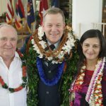 Brig. Gen. Wyrick with his father and wife