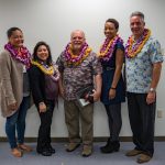 L-R: Christine Tanuvasa, Contract Administrator; Kristy Carpio, support staff; Stanley Osserman, HCATT Director; Rachel James, HCATT Project Manager; David Molinaro, Project Manager