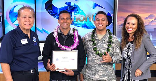KHON2’s Rob DeMello receives Patriot Award