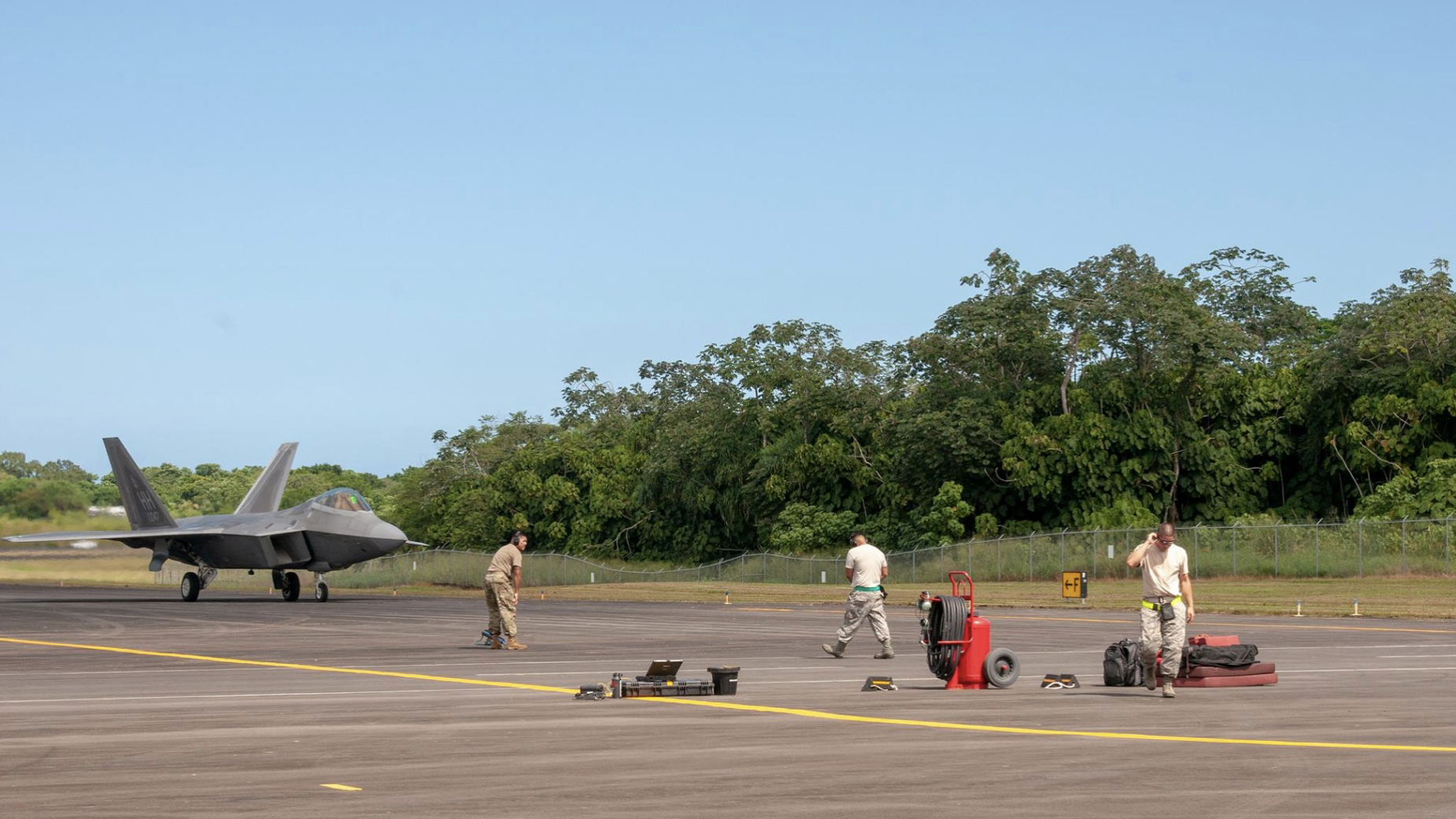 F-22 Raptors on Hawaii Island