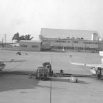 F-102 Delta Daggar, C-54 Skymaster, Bldg 3400