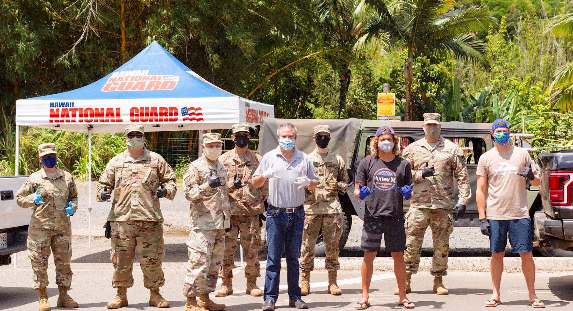 Hawaii National Guard Distributes Masks in Hana
