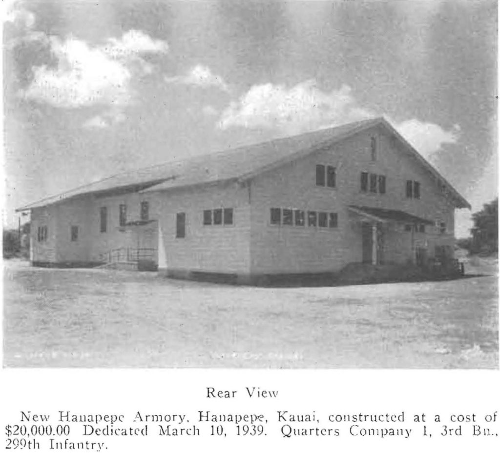 Hanapepe Armory 1938 Rear