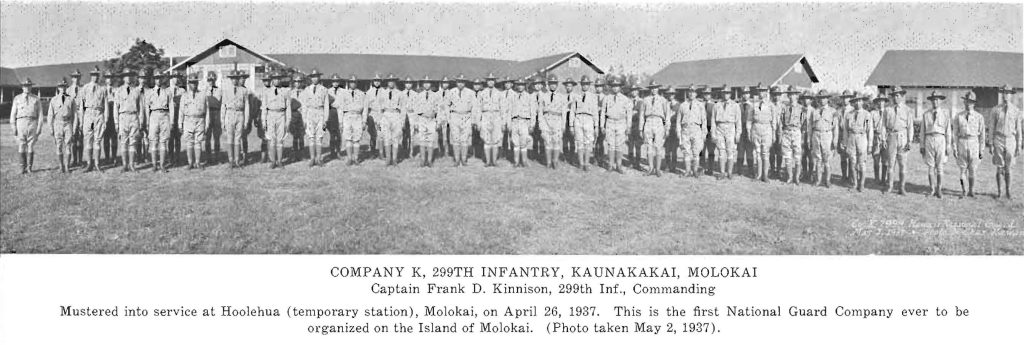 Company K 299th Infantry, Kaunakakai Molokai -(Pictures from 1936-1937 Annual Report)