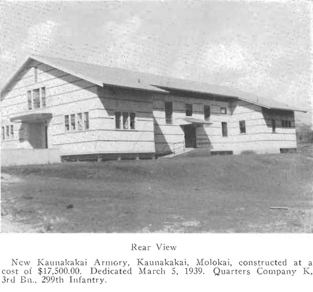 Kaunakakai Armory 1938 Rear
