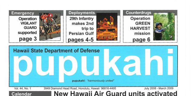 2008-2009.July-Mar Pupukahi Vol.44 No.1 Cover