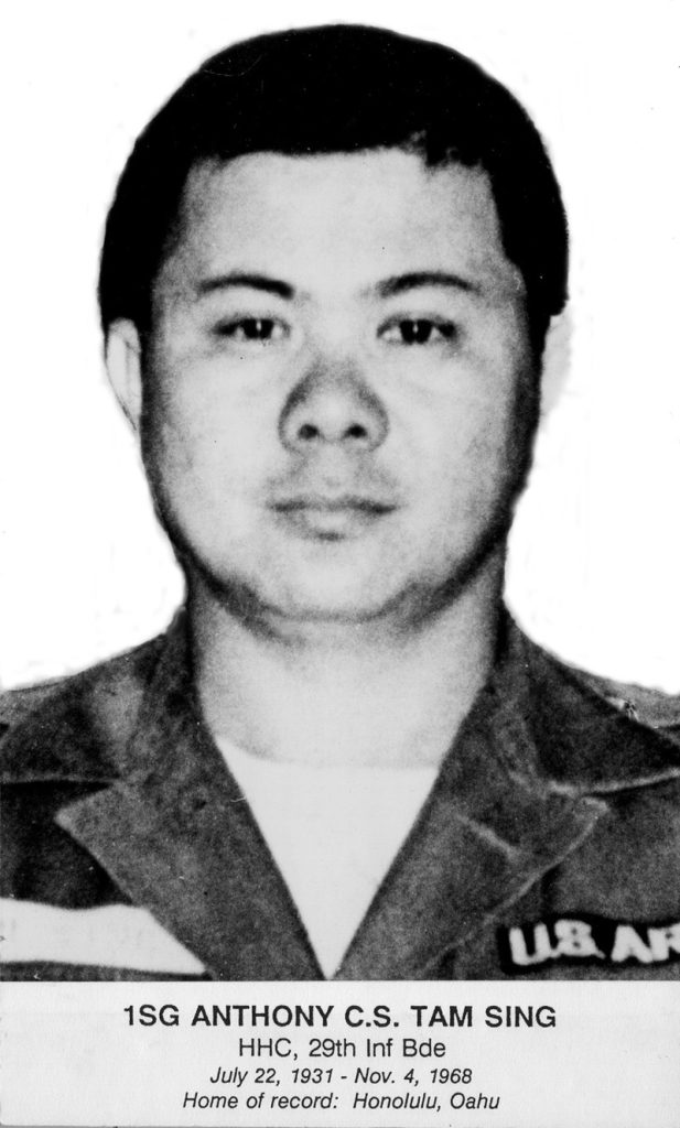 First Sergeant Anthony C.S. Tam Sing