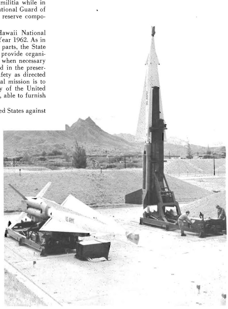 In the event of attack , Army Guardsmen could launch deadly NIKE-Hercnles missiles in moments. Oahu sites are manned on a 24-hour basis