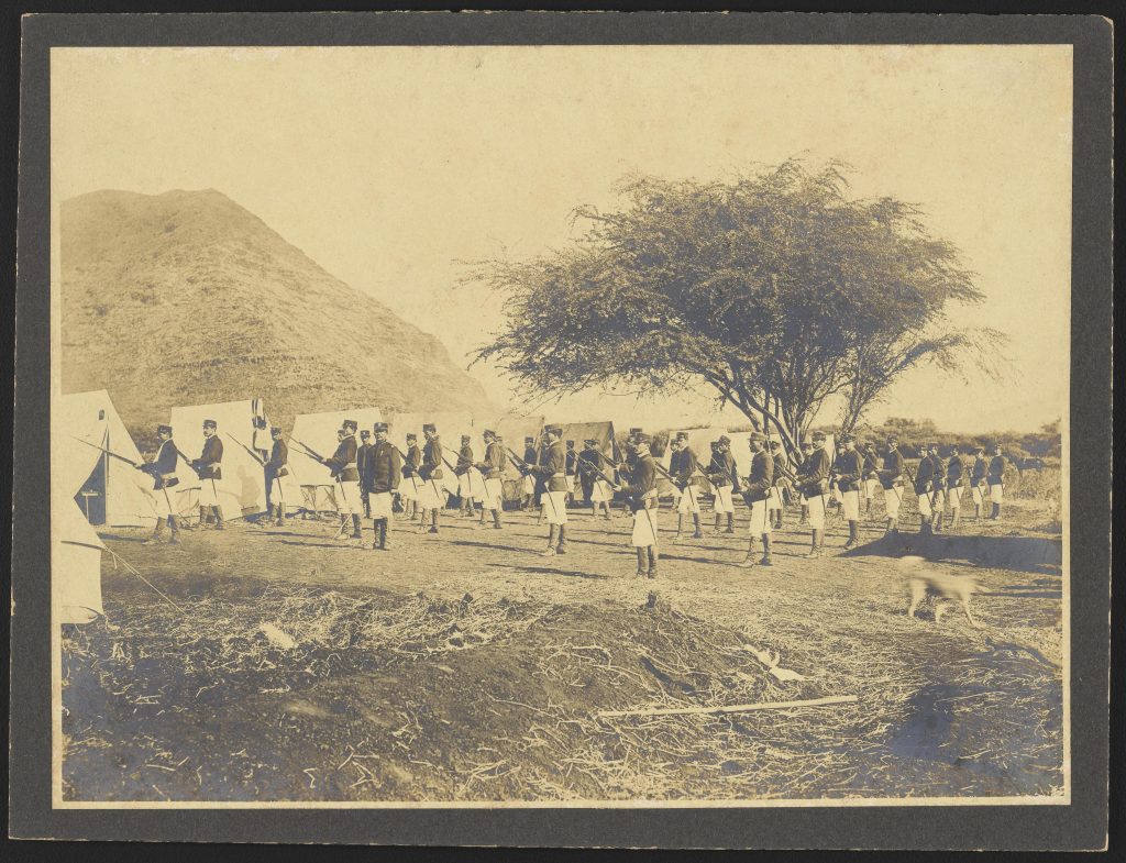 Company "H" First National Guard of Hawaii, at Camp Kalanianaole, Makaha, Oahu.
