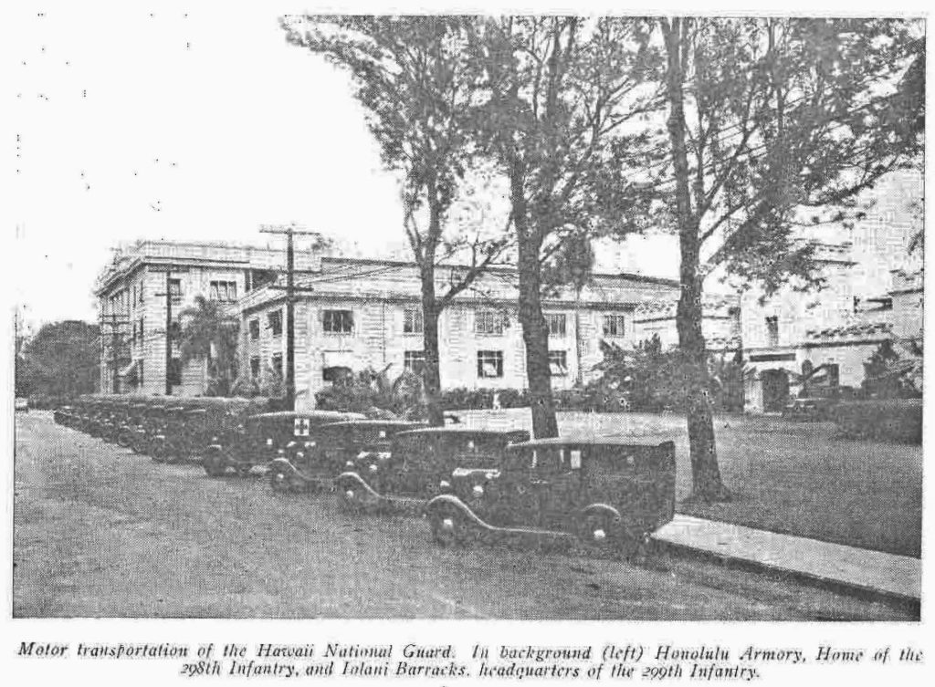 Motor transport of the Hawaii National Guard (Pictures from 1936-1937 Annual Report)
