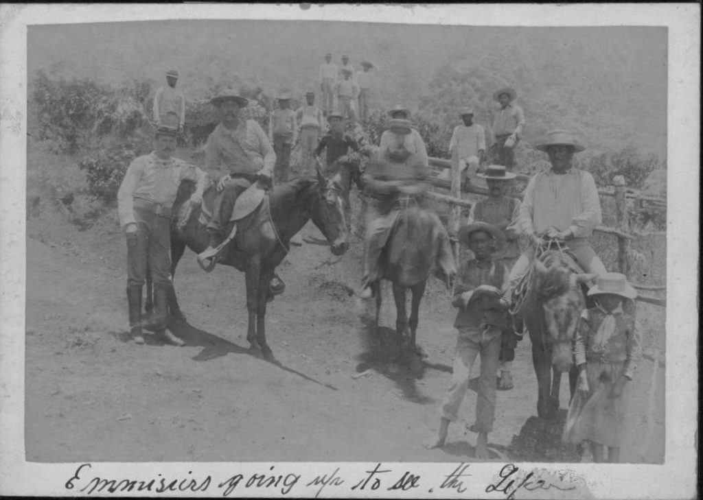 Residents of Kalalau Valley sent to find Koolau and others, Kauai. Kaluaikoolau. a.k.a. Koolau the Leper.
