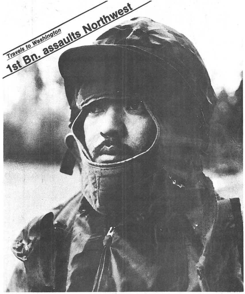 Travels to Washington 1st Bn. assaults Northwest
