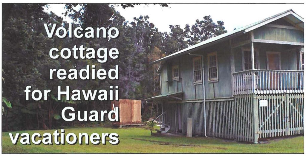 STILL THE SAME -- Looking much like it did more than 70 years ago the Hawaii National Guard vacation cottage, is being renovated from the inside out by the 230th Engineer Company.