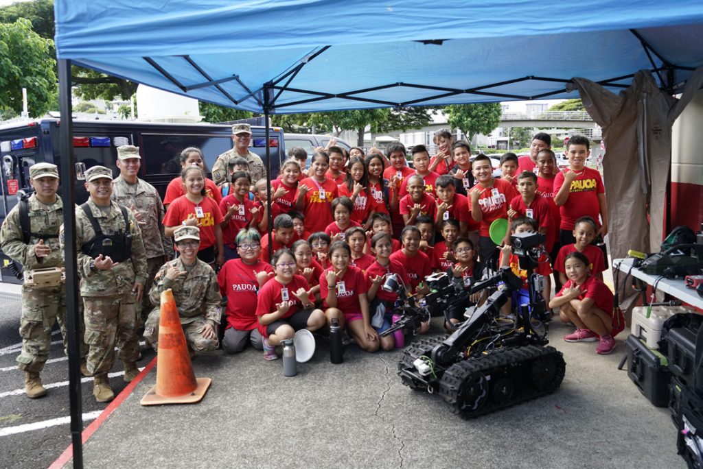 Hawaii National Guard represented during career days at Kawananakoa Middle and Kapolei High Schools