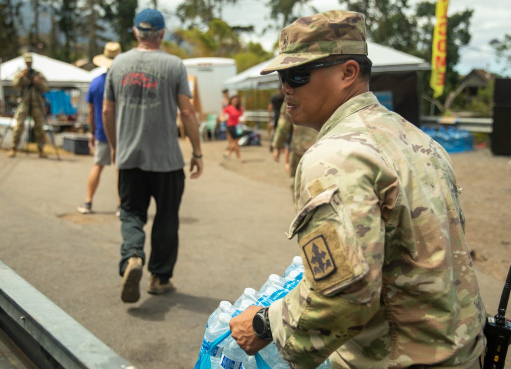 JTF-50 Distributes Water to West Maui Communities