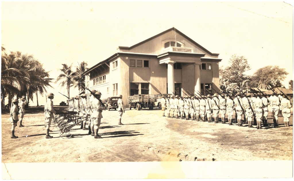 Company H 299th Infantry 1936, Lahaina, Maui. Captain Frank A. Alameda commanding